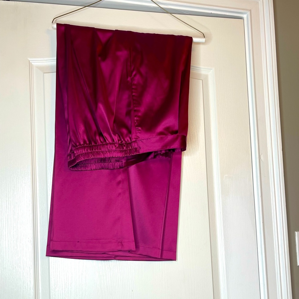 The Drop Women's Orchid Wide Leg Satin Pant by @tenickab